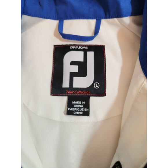 FootJoy FJ 1/4 Zip Jacket Mens Medium White Dryjoys Tour Collection Golf - Picture 2 of 10